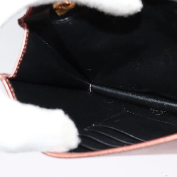 PRADA Chain Shoulder Bag Leather Pink Gold Auth 127990 - Picture 11 of 16